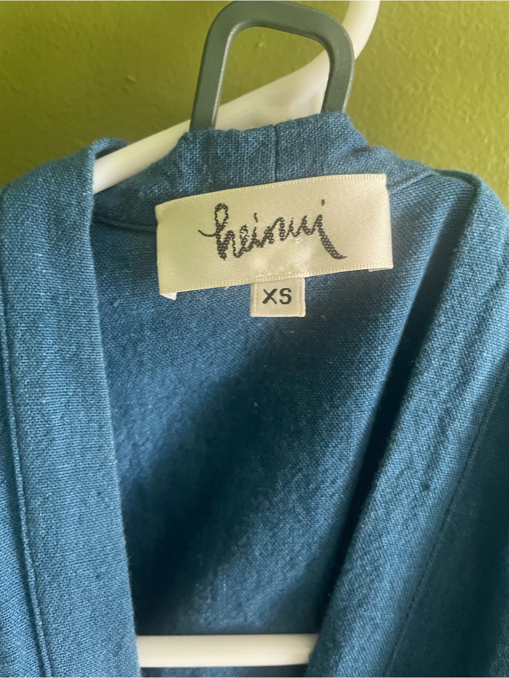 Heinui Blue Natural Cotton Jumpsuit with tie waist - Picture 4 of 5